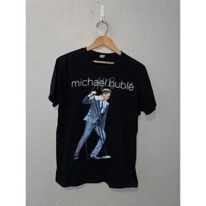 Womens Michael Buble Shirt World Tour Concert Music Musician Tee Top 2014 Medium